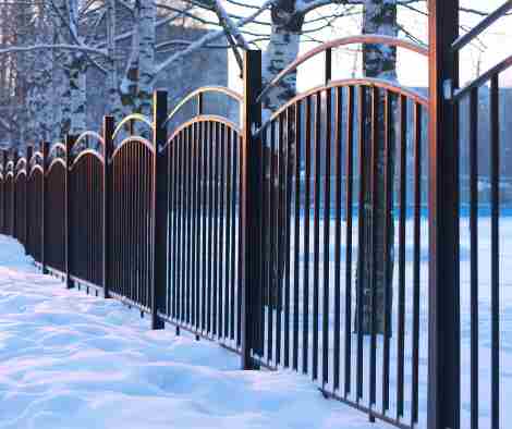 Aluminum fence installation at a Chicago residential property