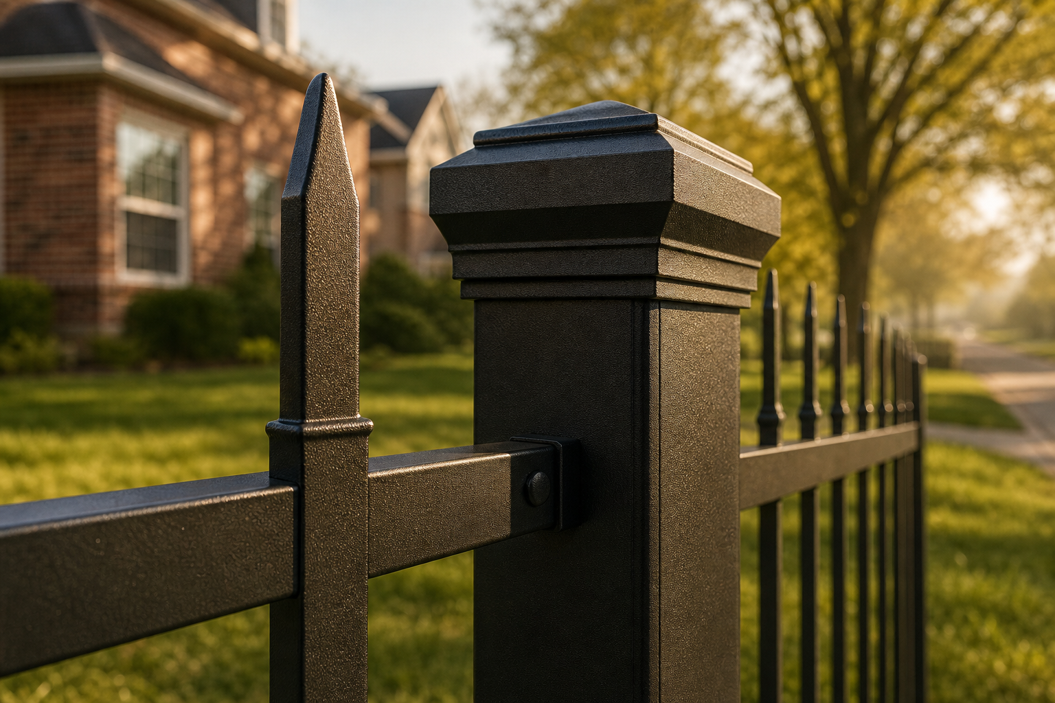 Aluminum fence installation