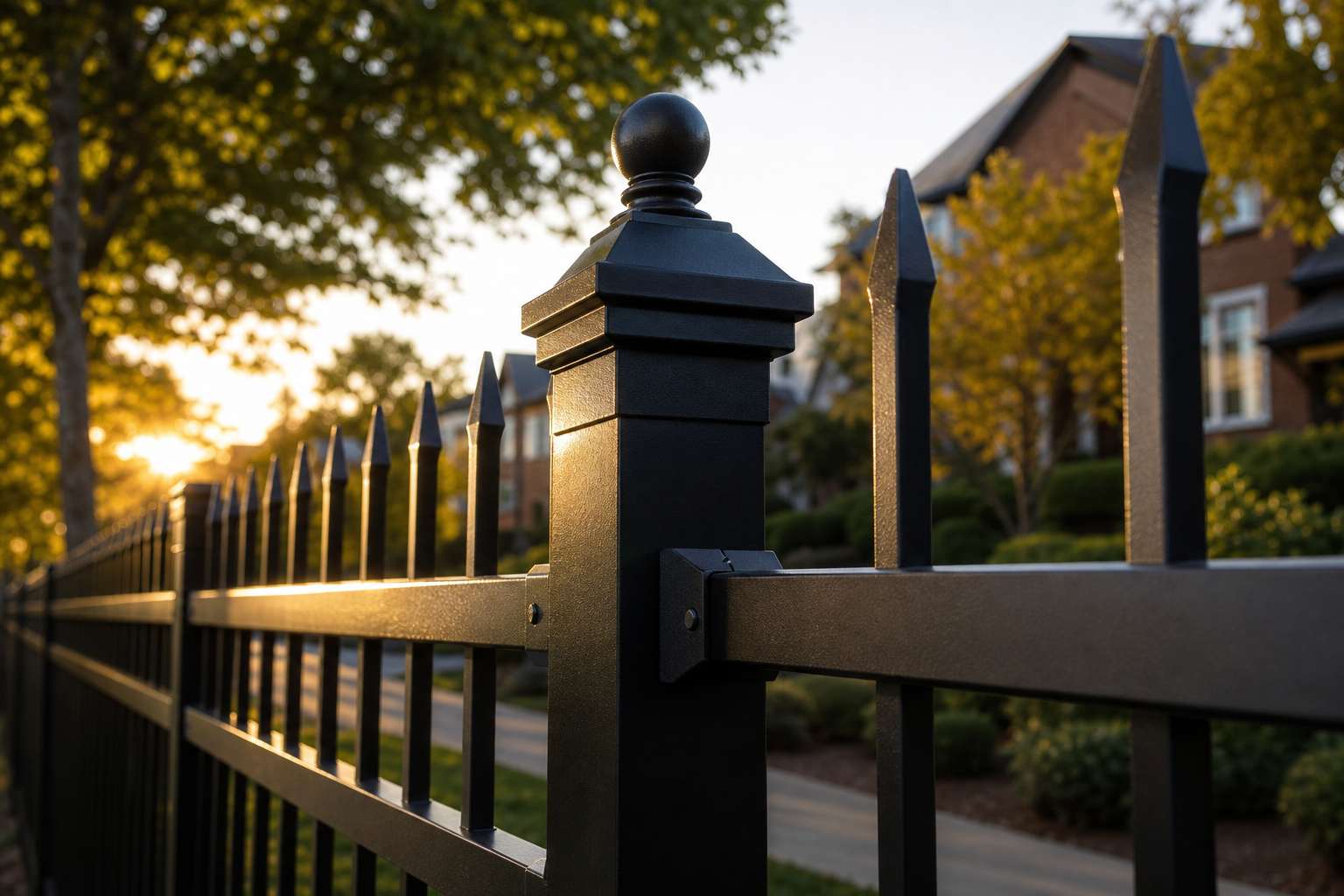 Aluminum Fence enclosing a patio and pool area