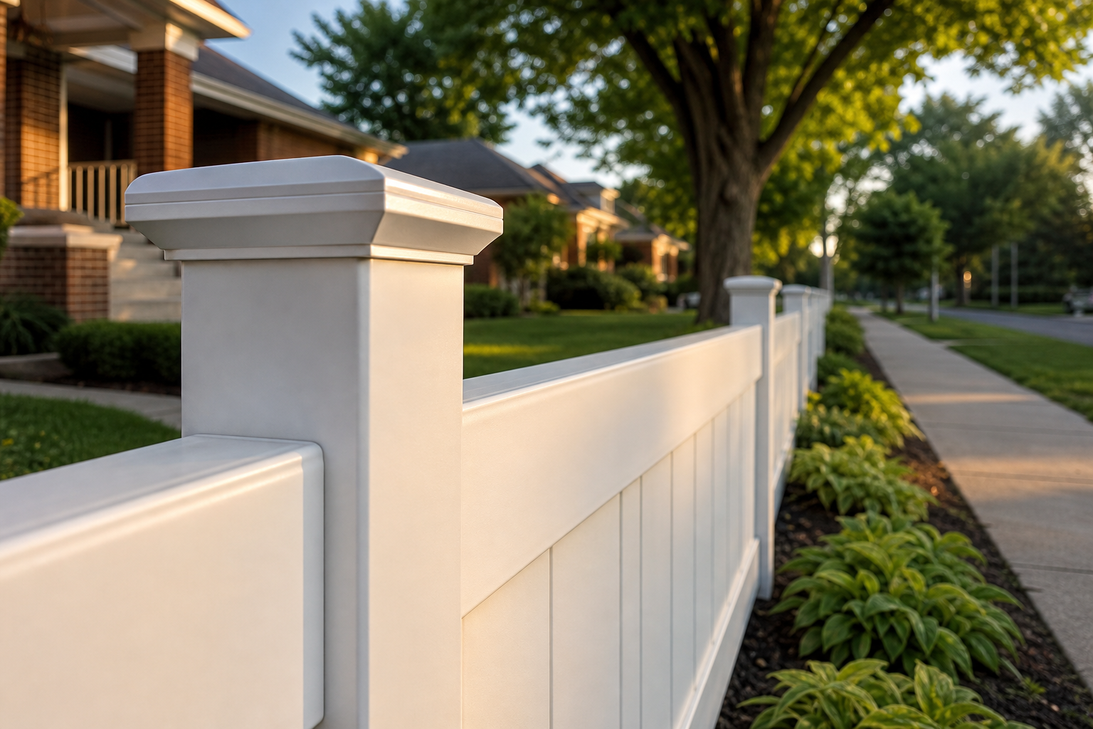 Vinyl fence installation