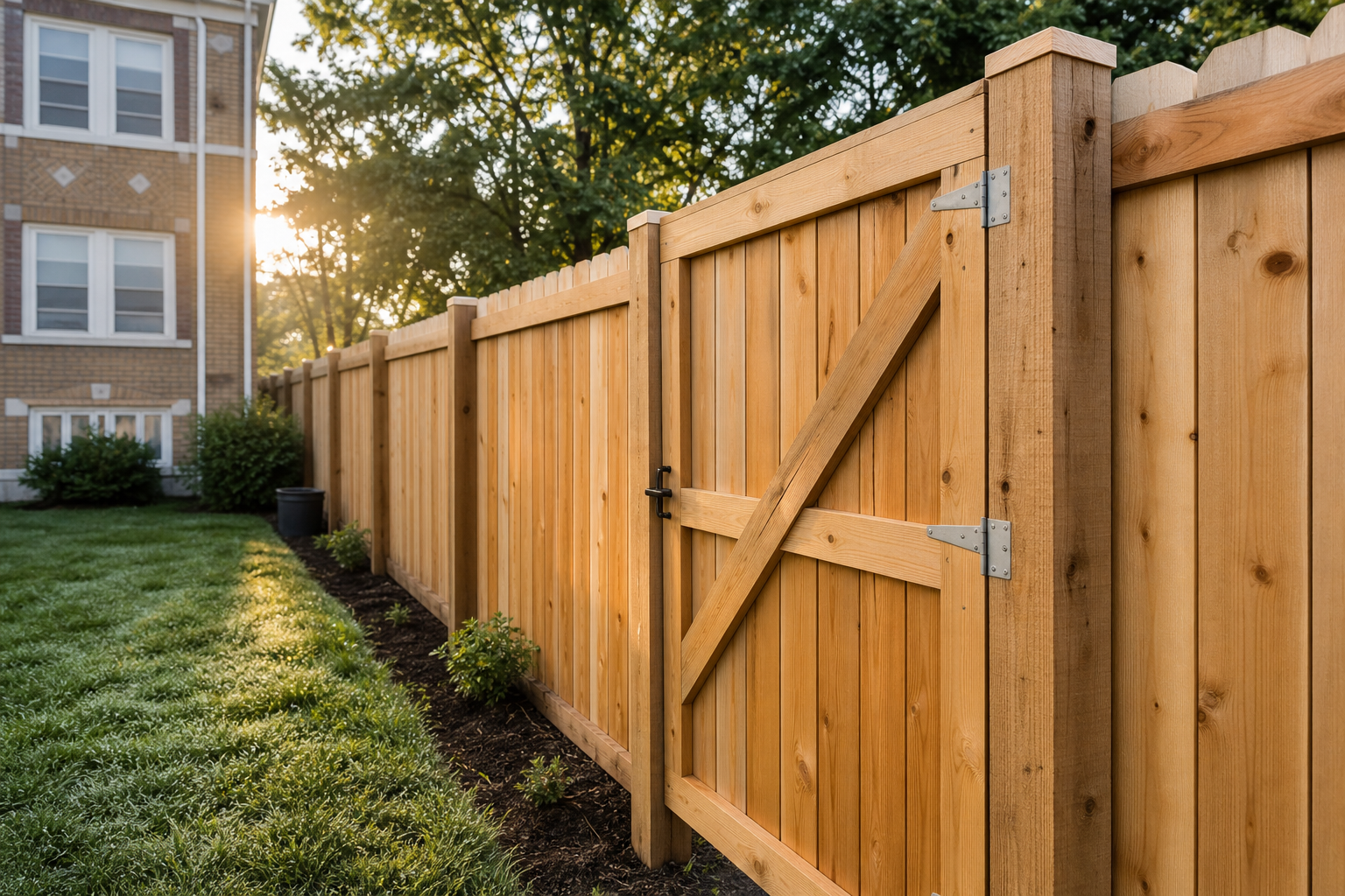 Wood Privacy Fence in University Park, IL